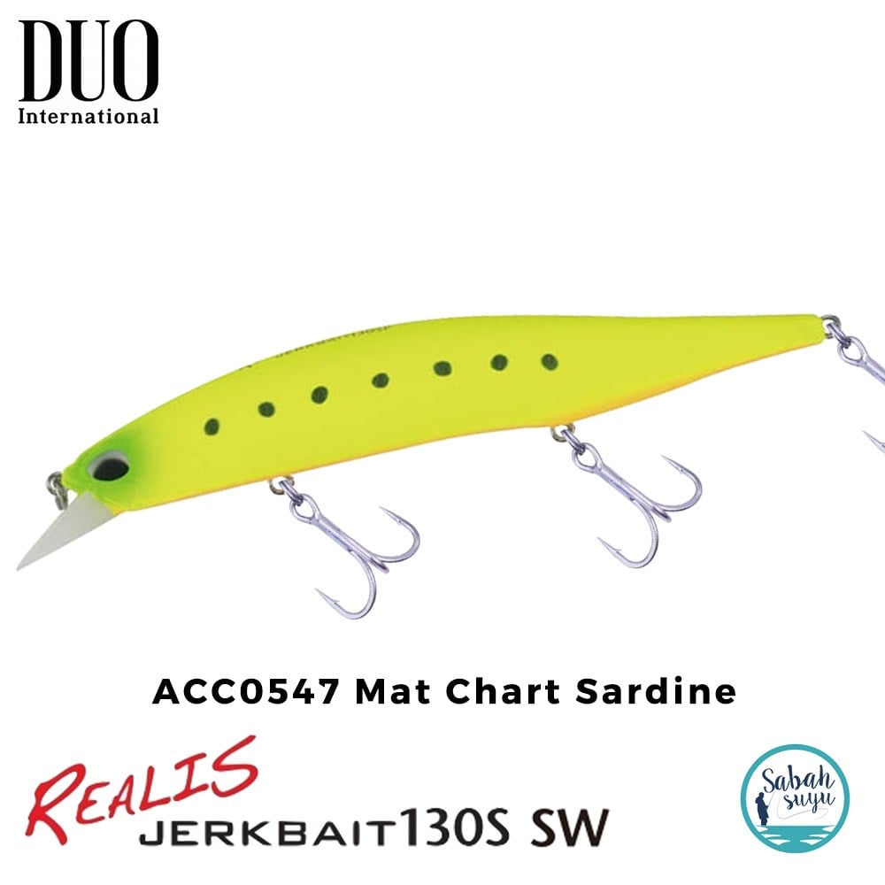 Duo Realis Jerkbait 130S SW ACC0547 Mat Chart Sardine