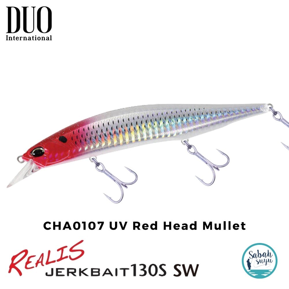Duo Realis Jerkbait 130S SW CHA0107 UV Red Head Mullet
