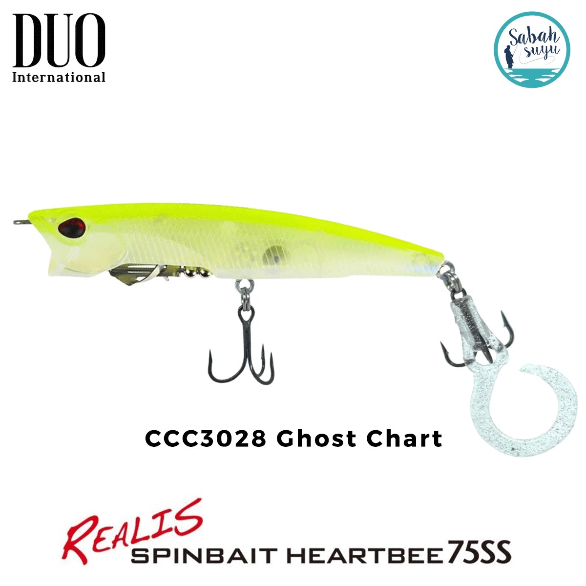 Duo Realis Spinbait Heartbee 75SS CCC3028 Ghost Chart