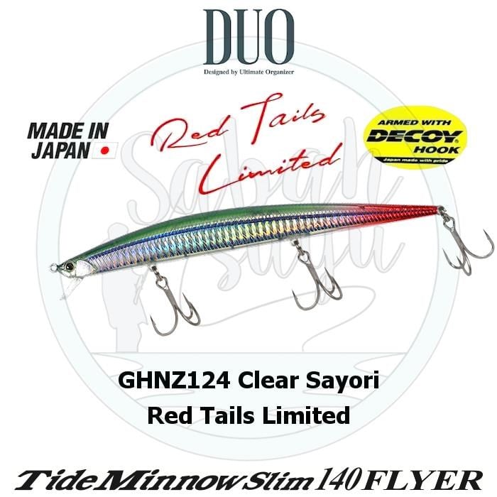 Duo Tide Minnow Slim 140 FLYER GHNZ124 Clear Sayori Red Tail Limited Sahte Balık