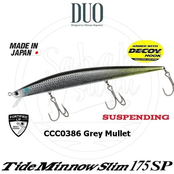 Duo Tide Minnow Slim 175SP CCC0386 Grey Mullet