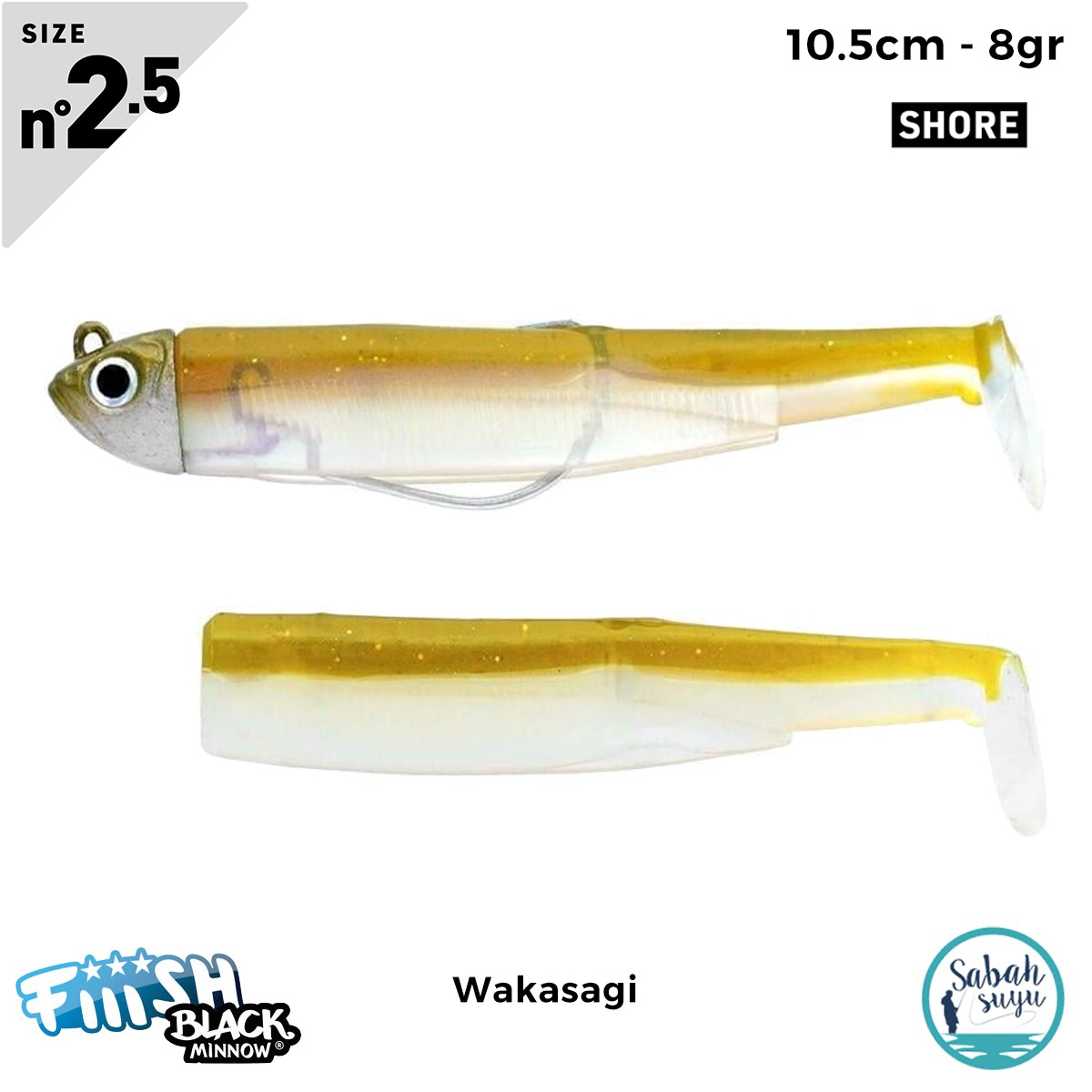 Fiiish Black Minnow BM105/2.5 BM3044 Combo Shore 10.5cm 8gr Wakasagi
