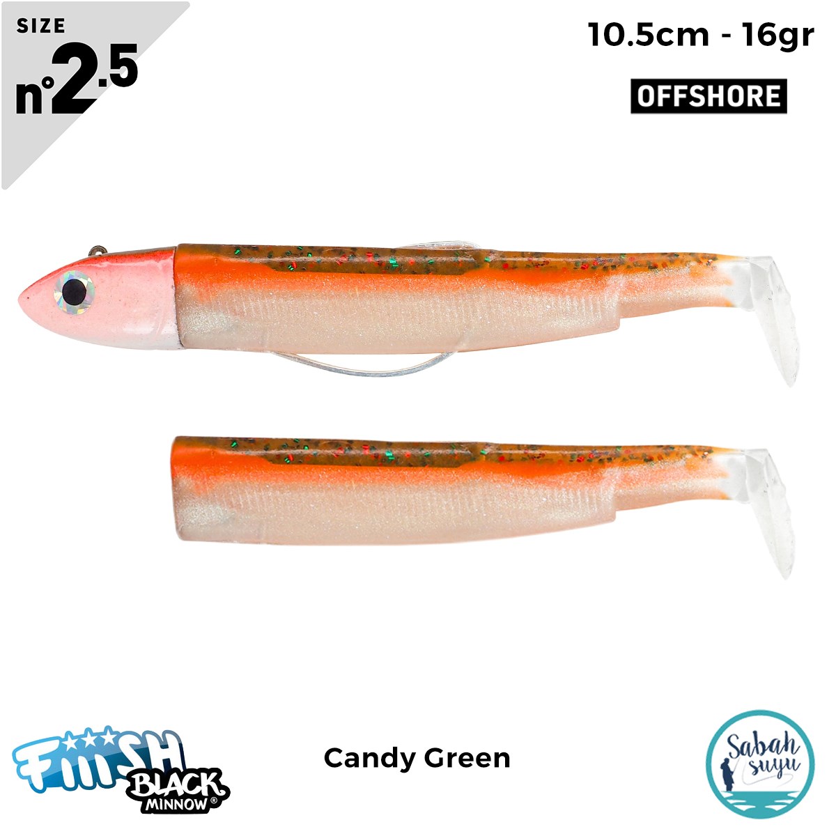Fiiish Black Minnow BM105/2.5 BM3146 Combo Offshore 10.5cm 16gr Candy Green