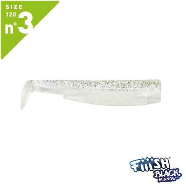 Fiiish Black Minnow BM120/3 BM005 3 X Corps (Gövde) 12 cm Blanc Paillete