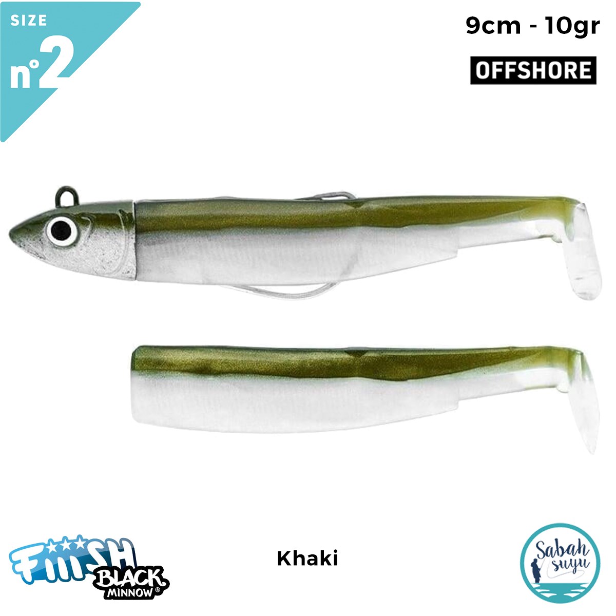 Fiiish Black Minnow BM90/2 BM187 Combo Offshore 9cm 10gr Khaki