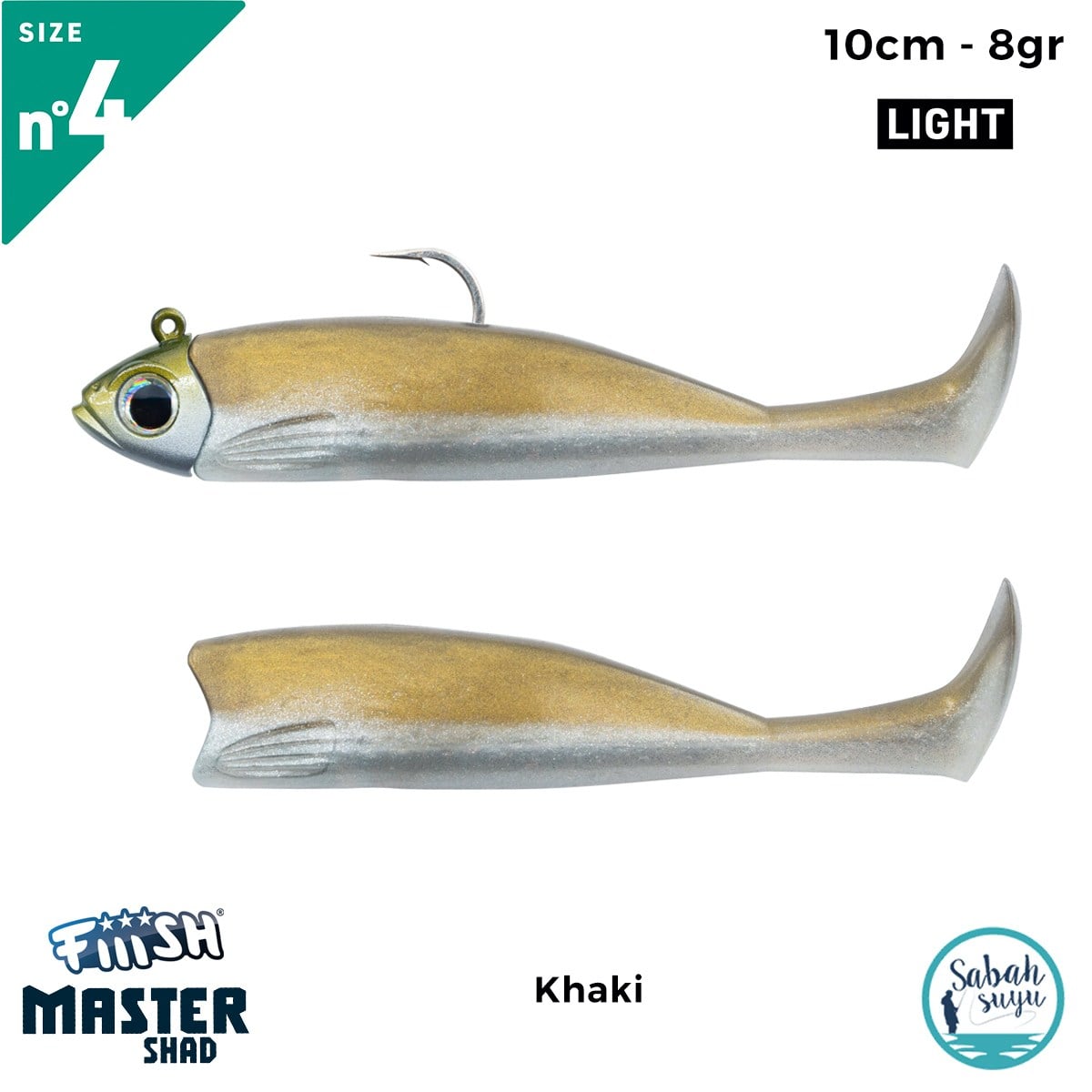 Fiiish Master Shad MS100/4 MS4515 Combo Light 10cm 8gr Khaki