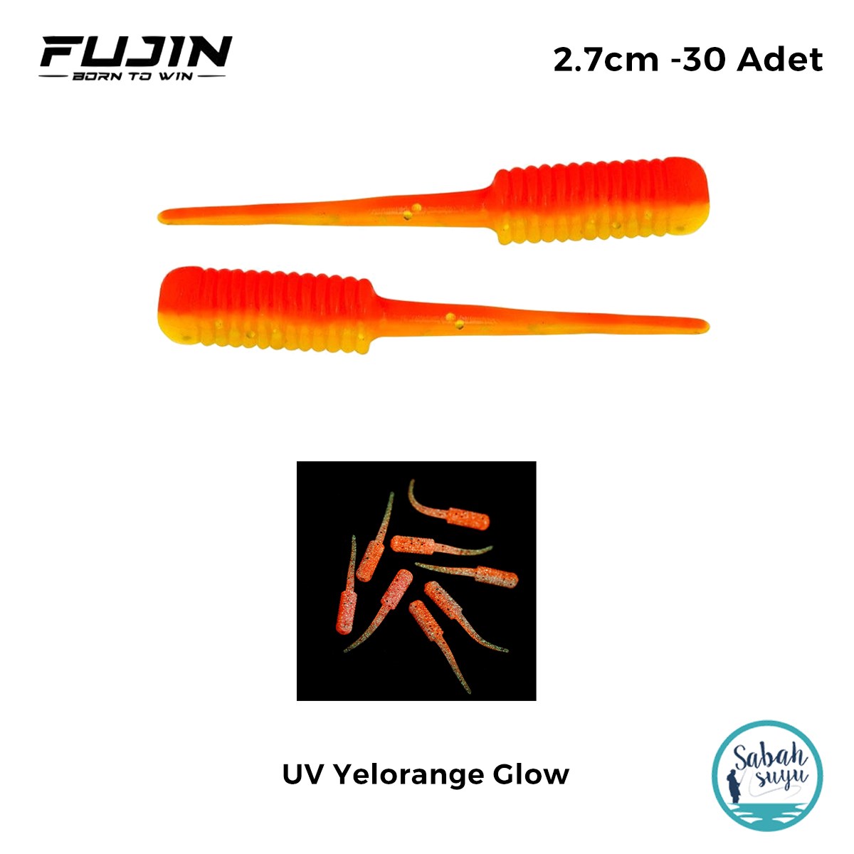 Fujin Baby Fry LRF Silikon 2.7 cm UV Yelorange Glow (30 Adet)