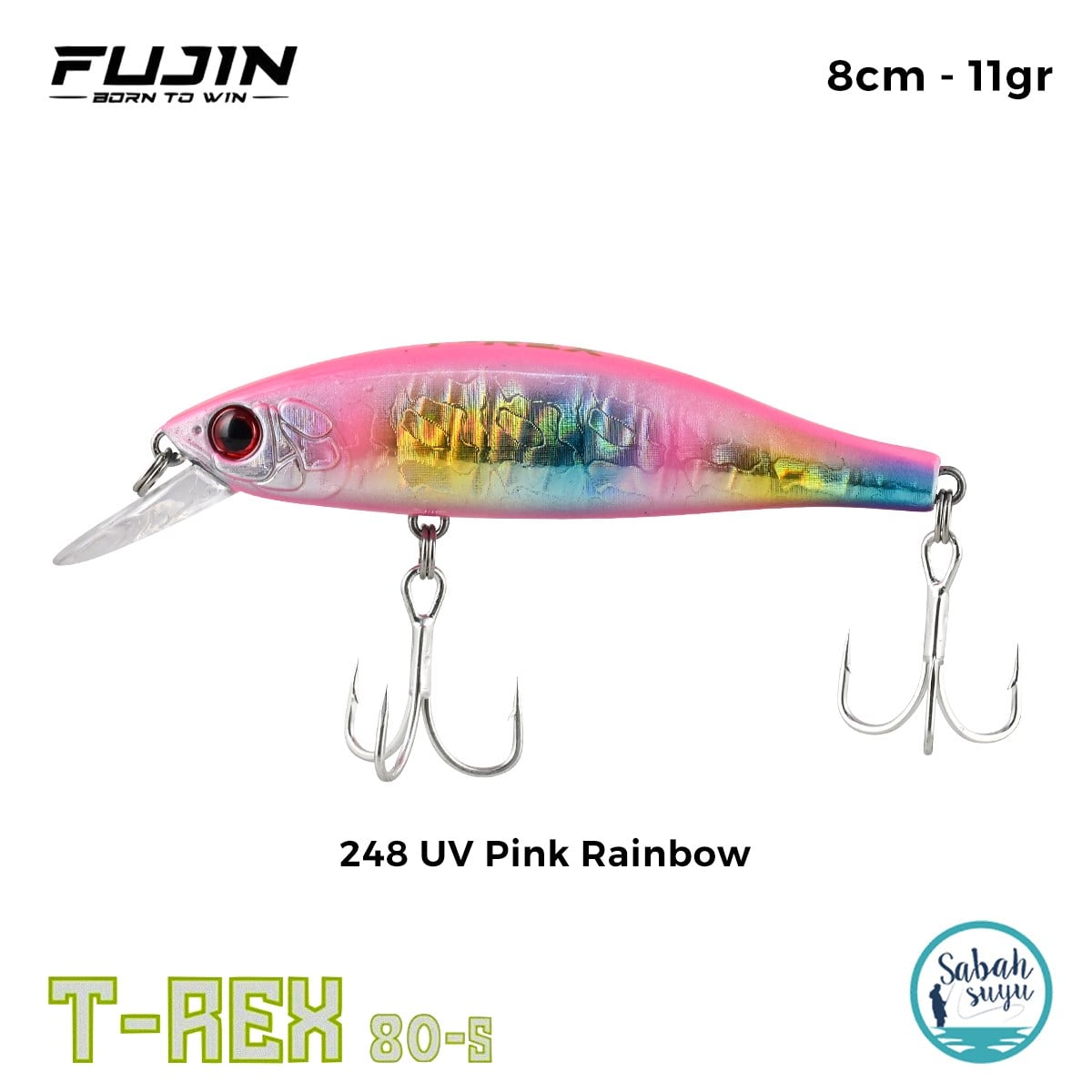 Fujin T-Rex 80S 8cm 11gr Maket Balık 248 UV Pink Rainbow