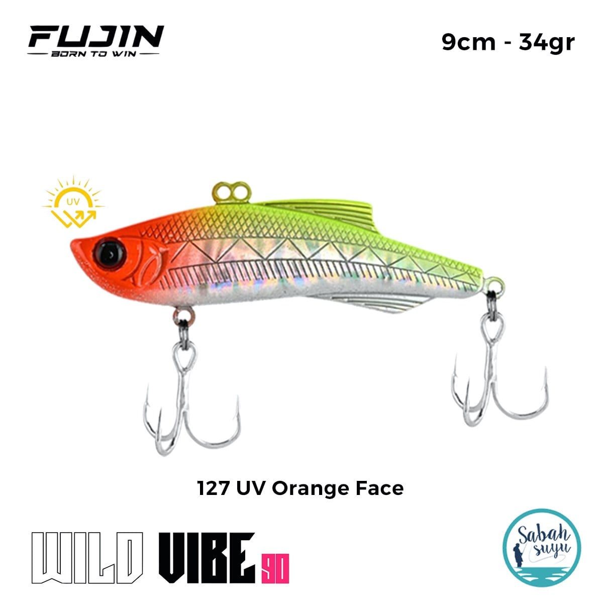 Fujin Wild Vibe 9cm 34gr Vibrasyon Suni Yem 127 UV Orange Face