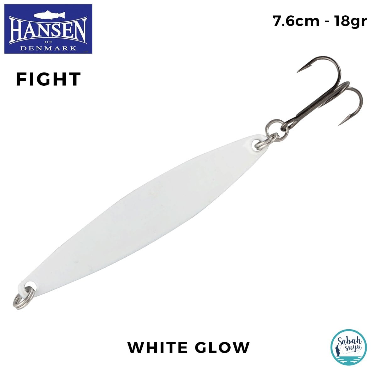 Hansen Fight Kaşık 7.6cm 18gr White Glow (Fosforlu)