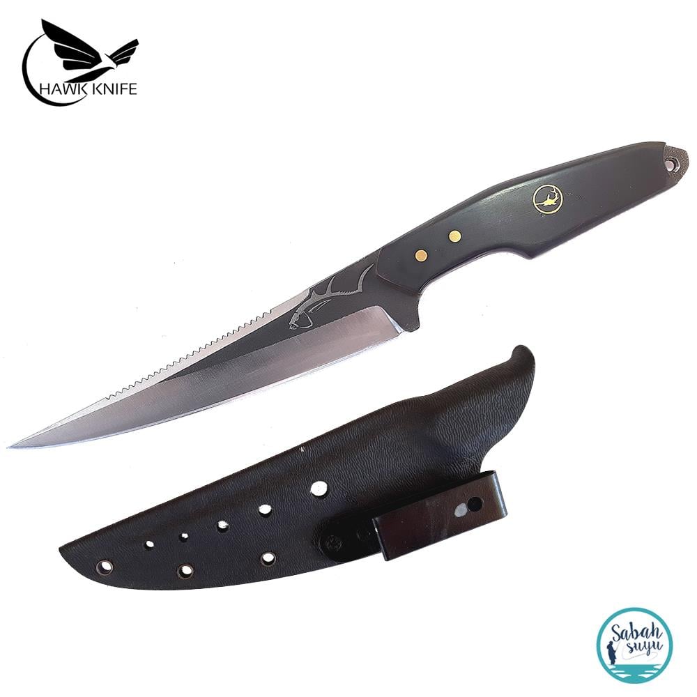 Hawk Knife AYSS-001 Paslanmaz Çelik Bıçak 25cm + Kydex Kılıf