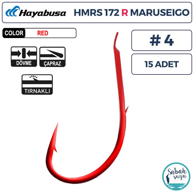 Hayabusa HMRS 172 Tırnaklı İğne Kırmızı #4 (15 Adet)