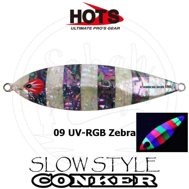 Hots Slow Style Conker Jig 180 gr 09 UV RGB Zebra