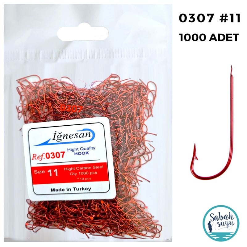İğnesan 0307 Çapraz Çapari İğnesi #11 Kırmızı (1000 Adet)