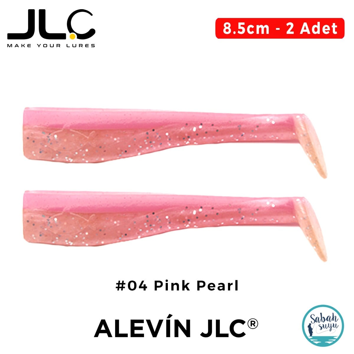 JLC Alevin 8.5cm 5gr #04 Pink Pearl Silikon Kuyruk (2 Adet)