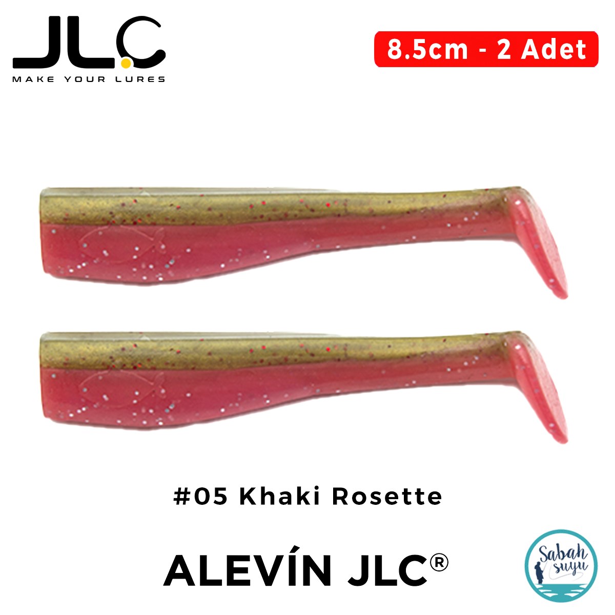JLC Alevin 8.5cm 5gr #05 Khaki Rosette Silikon Kuyruk (2 Adet)