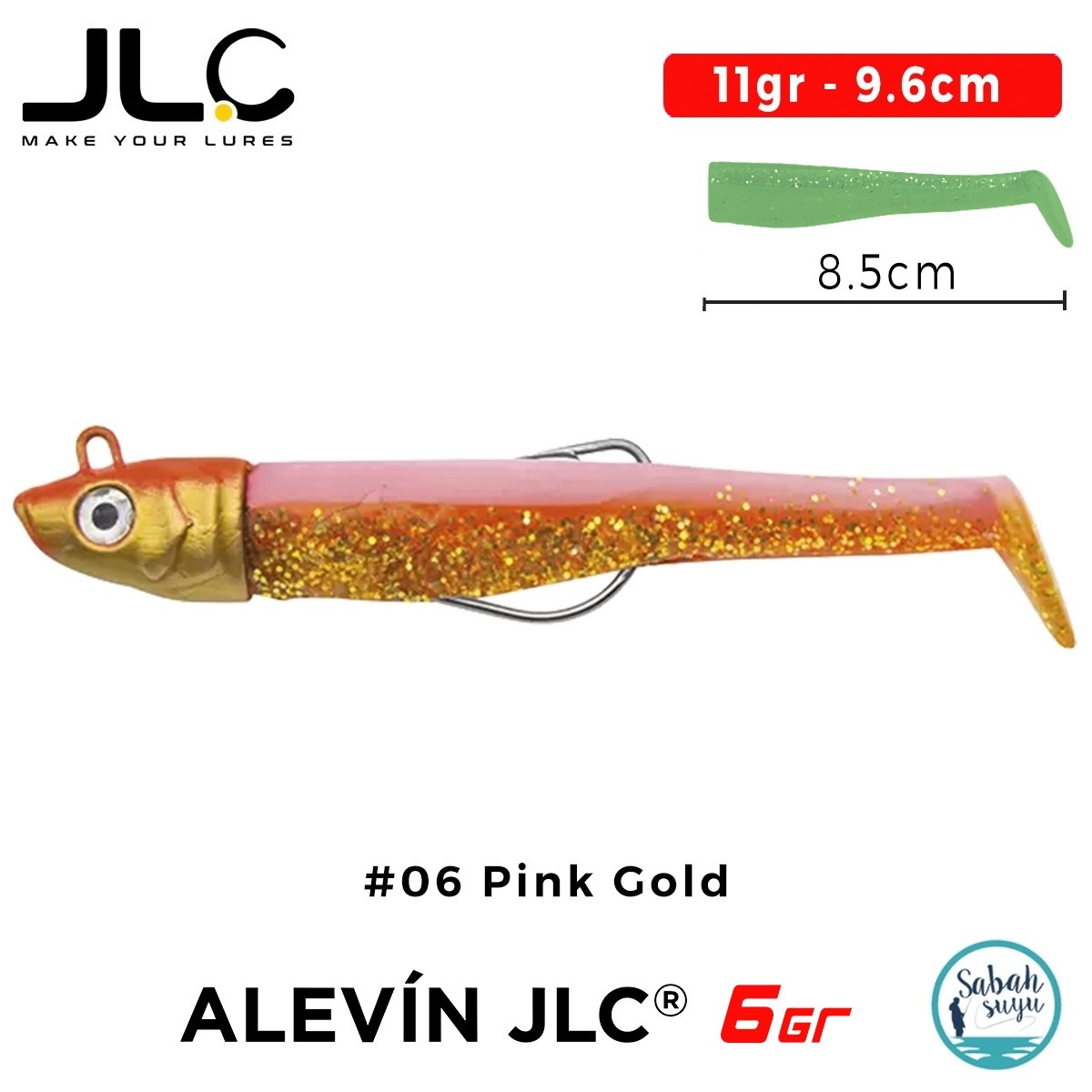 JLC Alevin Set 11gr 9.6cm #06 Pink Gold Silikon Balık