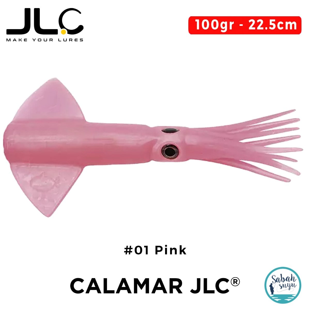 JLC Calamar Yedek Gövde 22.5cm 100gr #01 Pink Silikon Kalamar