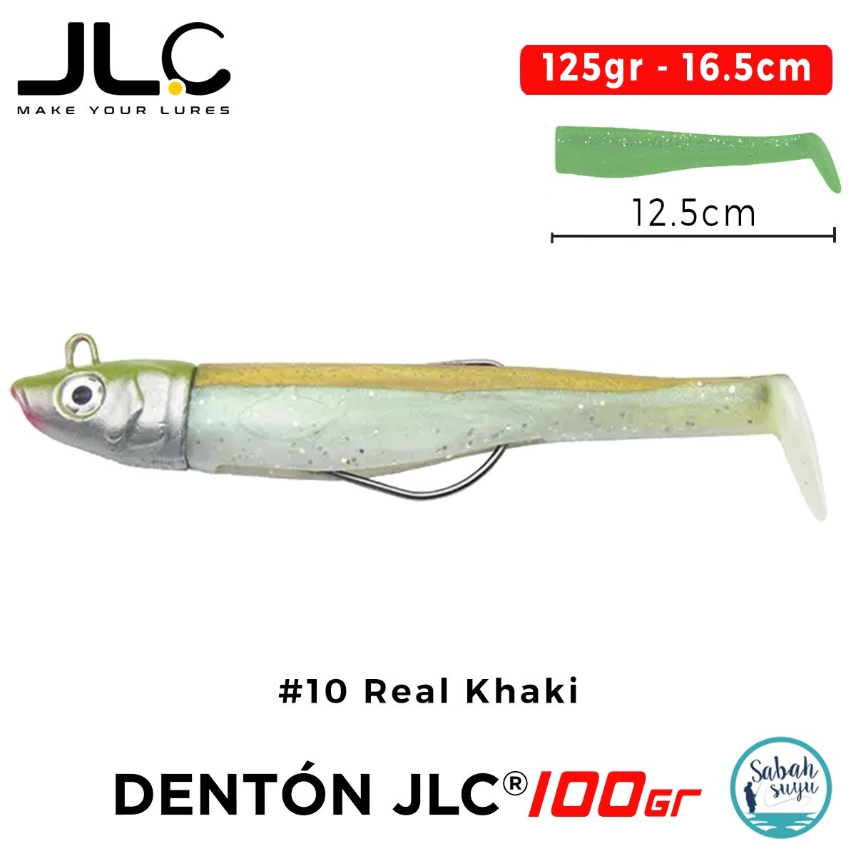 JLC Denton 100 Set 125gr 16.5cm #10 Real Khaki Silikon Balık