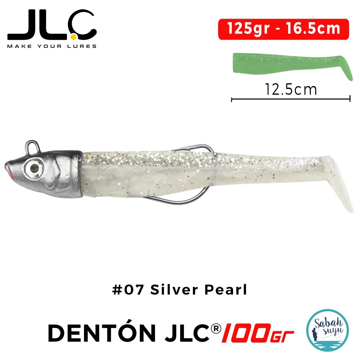 JLC Denton 100 Set 125gr 16.5cm #07 Silver Pearl Silikon Balık