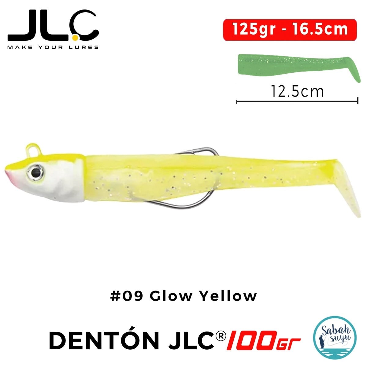 JLC Denton 100 Set 125gr 16.5cm #09 Glow Yellow Silikon Balık