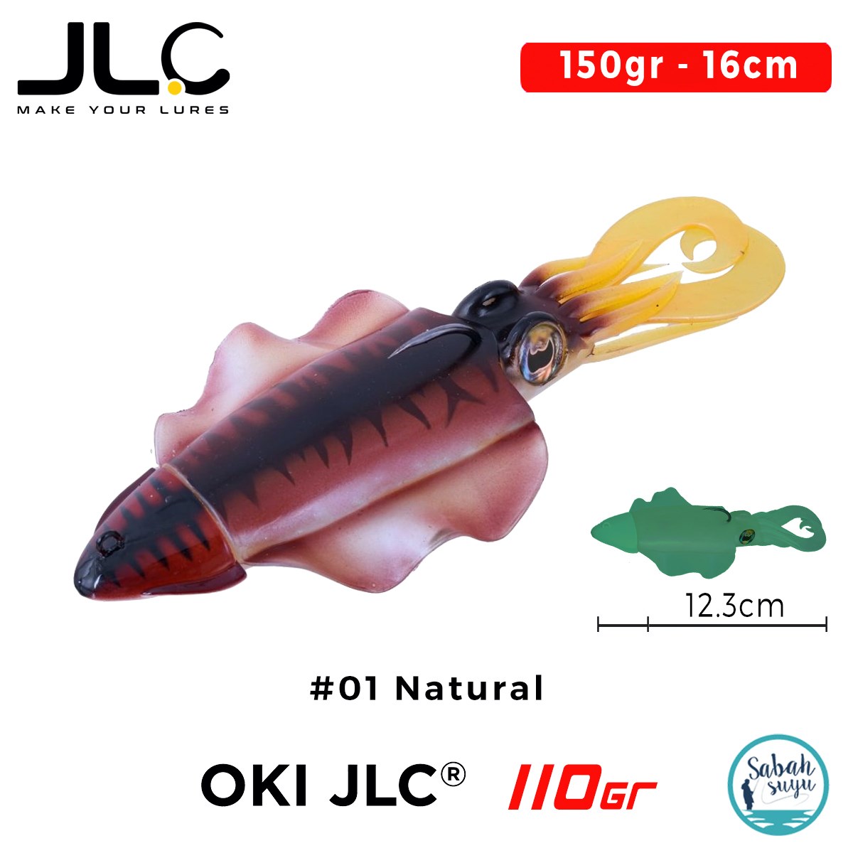 JLC Oki 110 Set 150gr 16cm #01 Natural Silikon Sübye