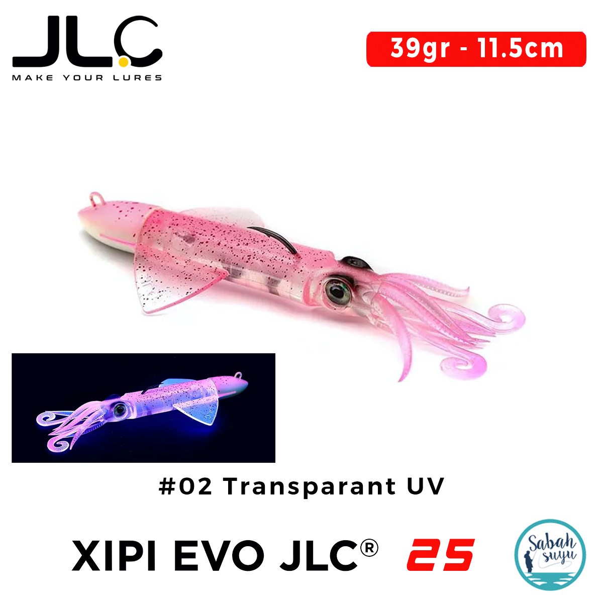 JLC Xipi Evo 25 Set 39gr 11.5cm #02 Transparant UV Silikon Kalamar