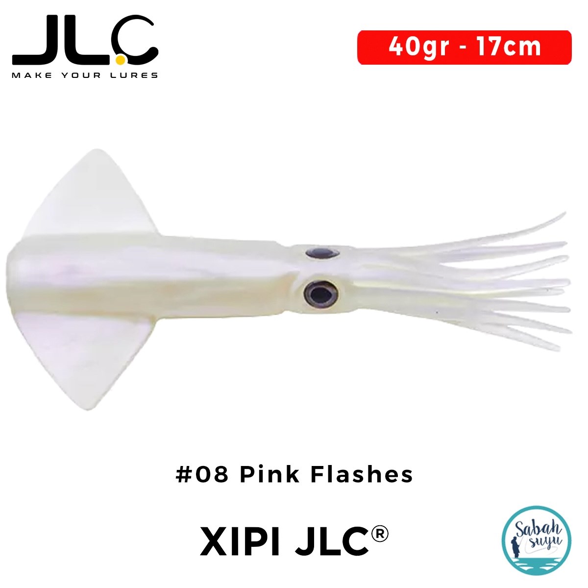 JLC Xipi Yedek Gövde 17cm 40gr #08 Pink Flashes Silikon Kalamar