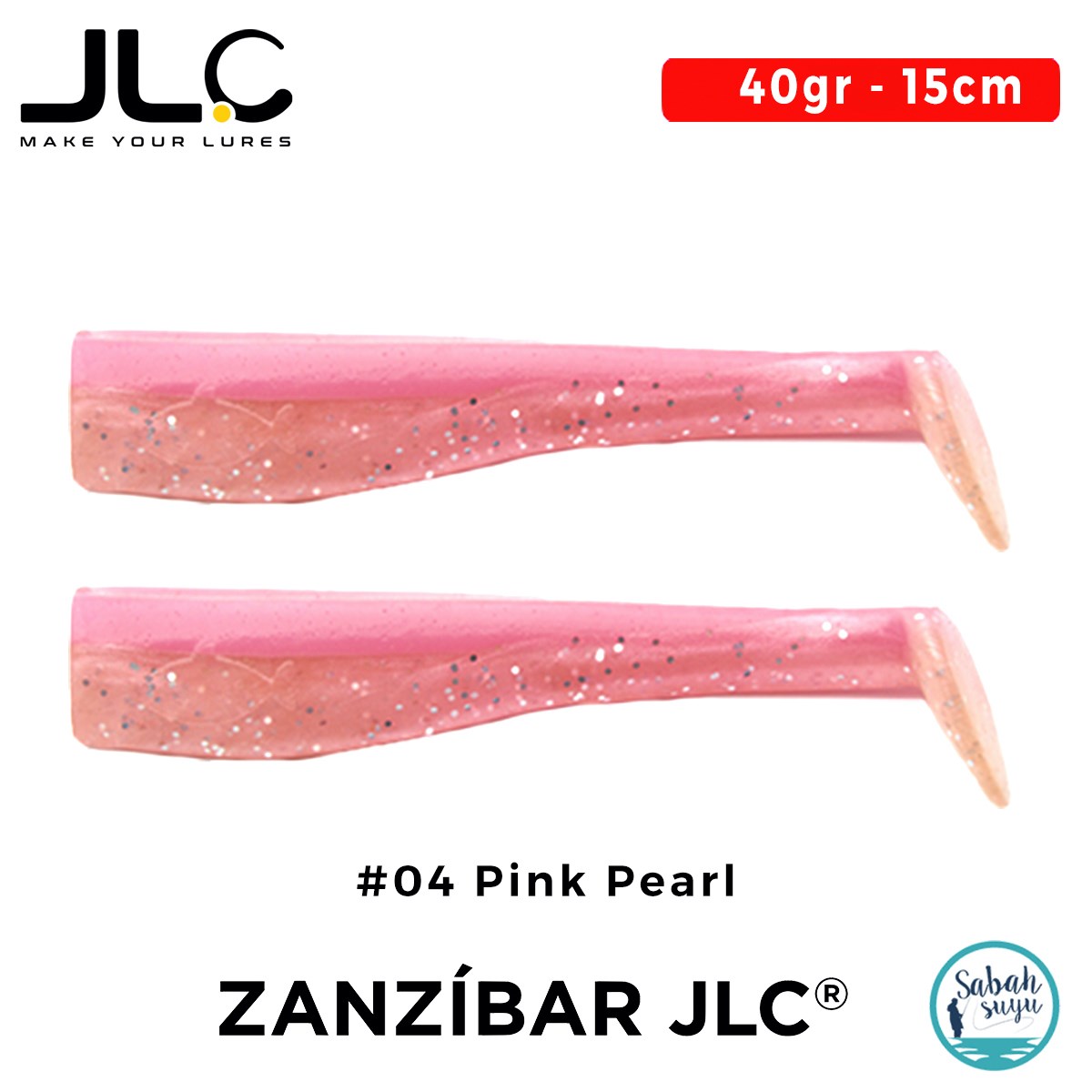 JLC Zanzibar 15cm 40gr #04 Pink Pearl Silikon Kuyruk (2 Adet)