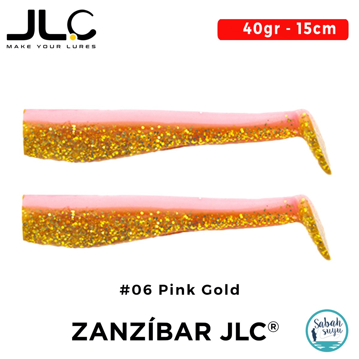 JLC Zanzibar 15cm 40gr #06 Pink Gold Silikon Kuyruk (2 Adet)
