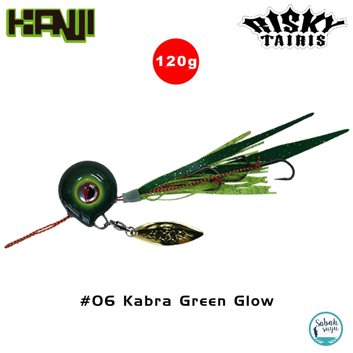Kanji Risky Taris Tai Rubber Slider 120gr #06 Kabra Green Glow