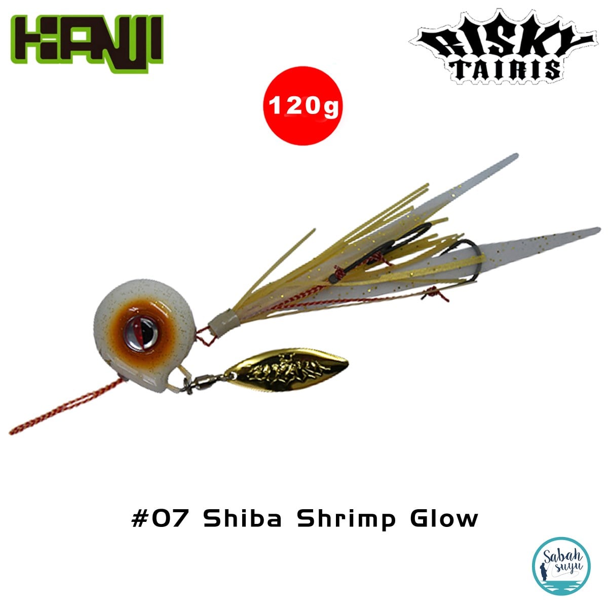 Kanji Risky Taris Tai Rubber Slider 120gr #07 Shiba Shrimp Glow