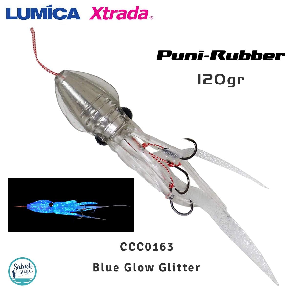 Lumica Xtrada Puni Rubber Tai Rubber Slider 120gr. C00163 Blue Glow Glitter