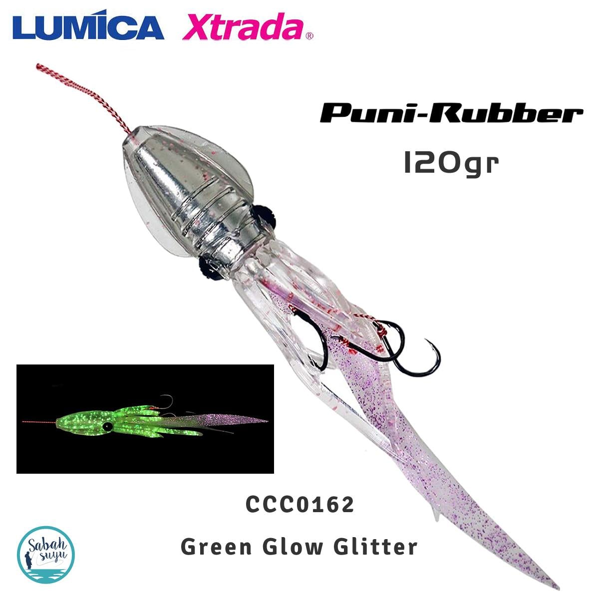 Lumica Xtrada Puni Rubber Tai Rubber Slider 120gr. C00162 Green Glow Glitter