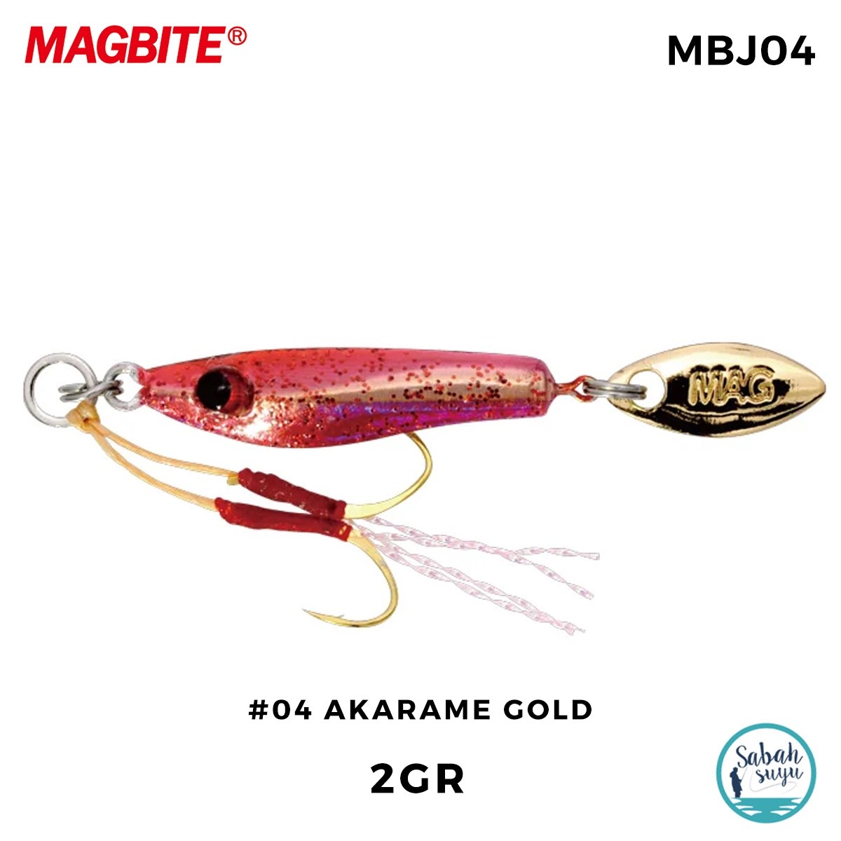 Magbite Chirimen Jig 2gr #04 Akarame Gold
