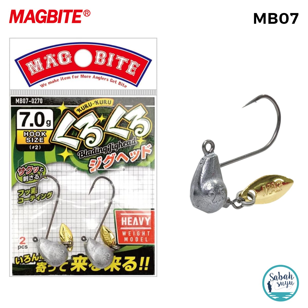 Magbite Round Blade Jighead #2 7gr (2 Adet)