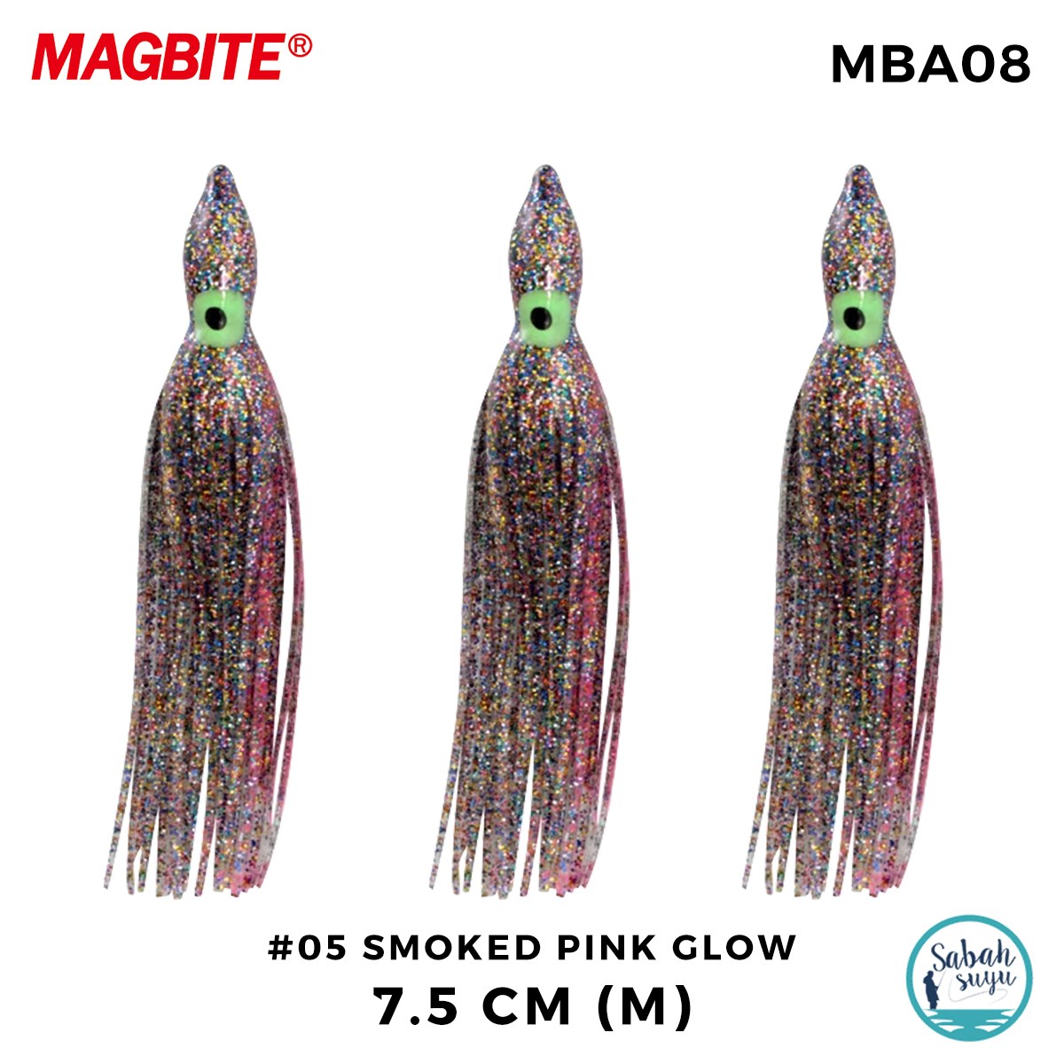 Magbite Tako Bait Silikon Ahtapot M 7.5cm #5 Smoked Pink Glow (3 Adet)