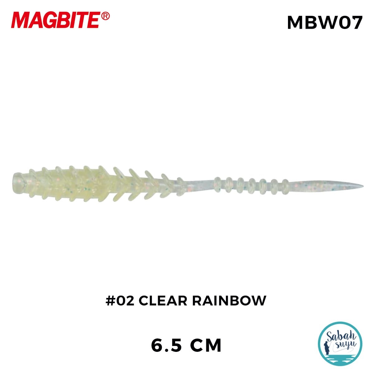 Magbite Vacuum Ring 6.5cm #02 Clear Rainbow Kokulu Silikon Yem (8 Adet)