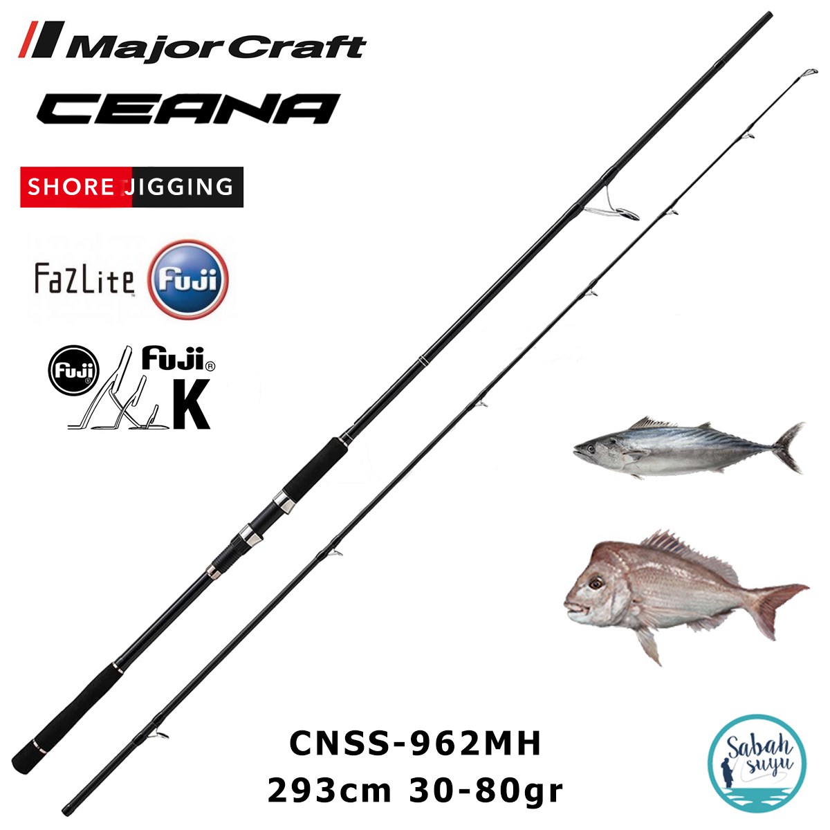 Major Craft Ceana CNSS-962MH 293cm 30-80gr (2P) Shore Jigging Kamış