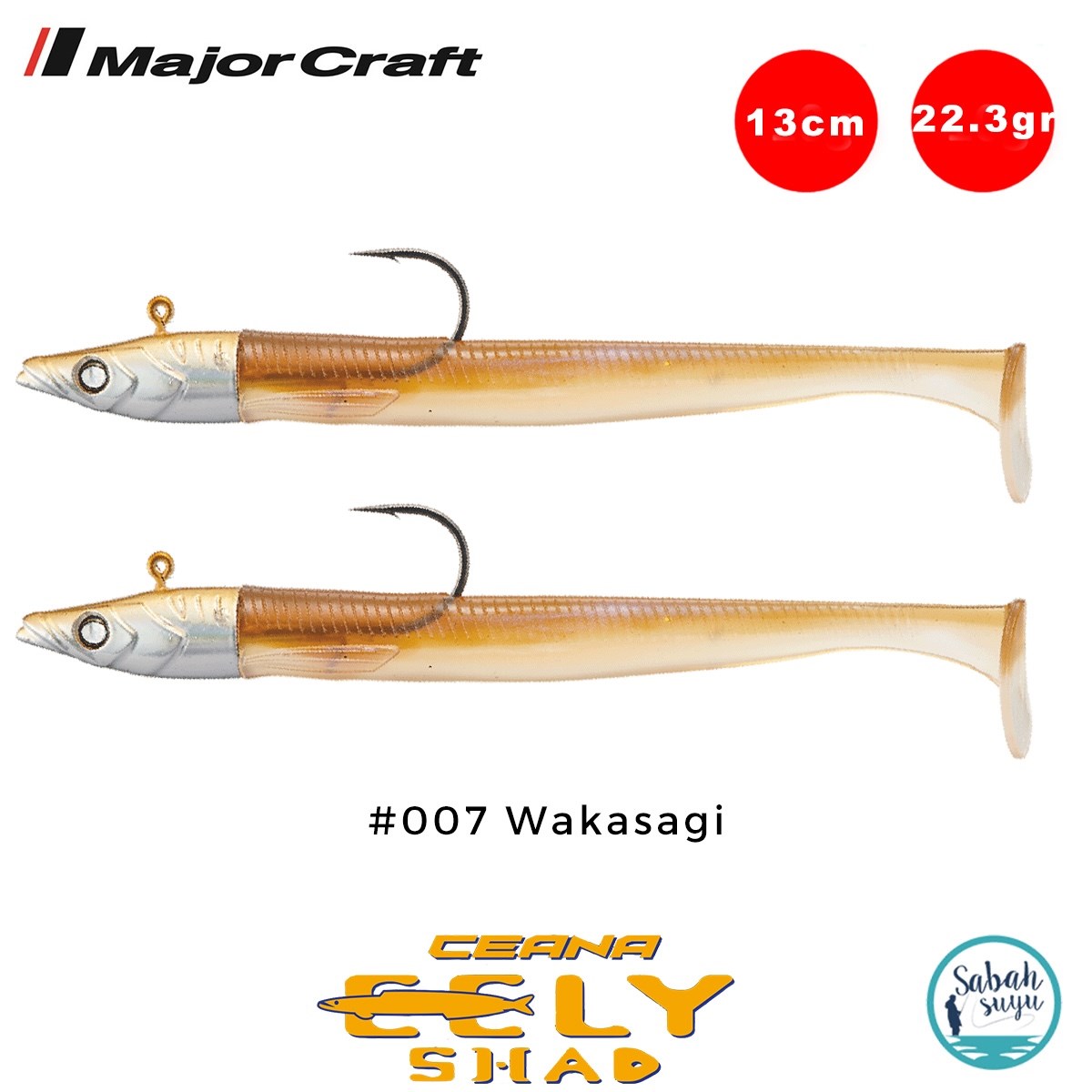 Major Craft Ceana Eely Shad CES-130 13cm 22.3gr Silikon Balık #007 Wakasagi