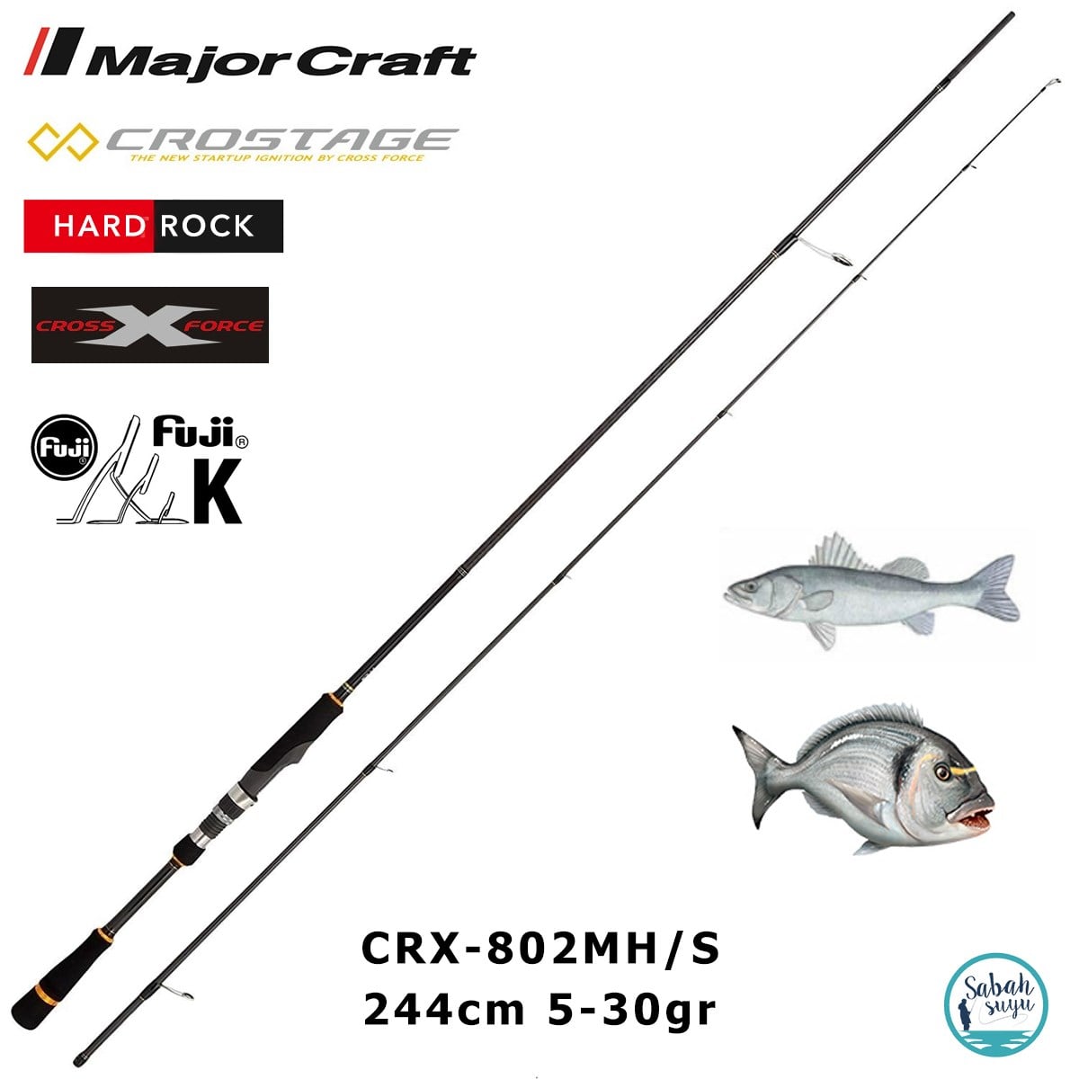 Major Craft Crostage CRX-802MH/S Hard Rock 244cm 5-30gr (2P) Spin Kamış