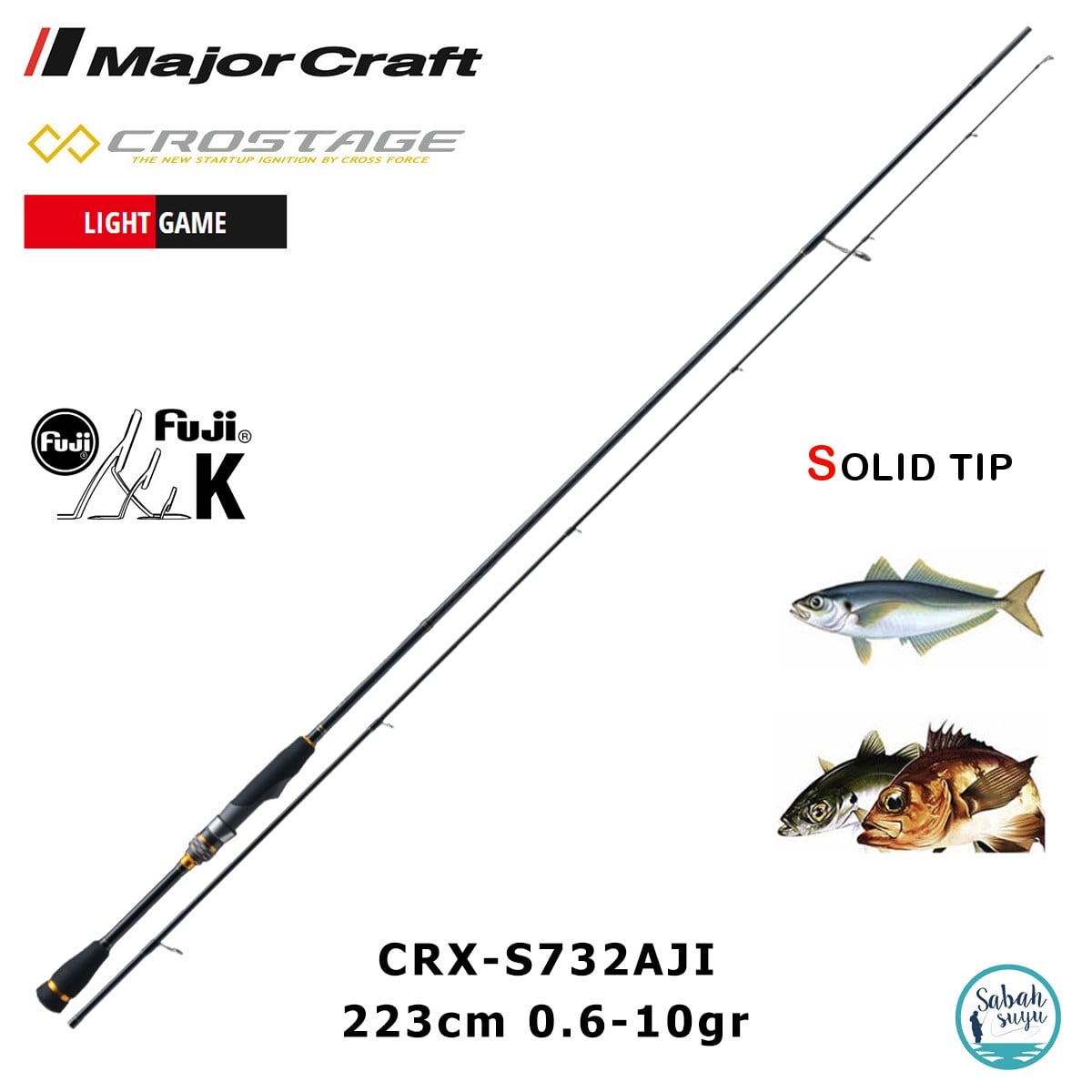 Major Craft Crostage CRX-S732AJI Solid 223cm 0.6-10gr (2P) LRF Kamış