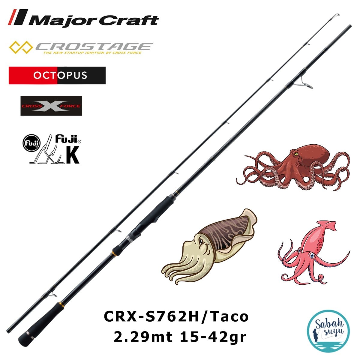 Major Craft Crostage CRX-S762H/Taco 2.29mt 15-42gr (2P) Spin Kamış