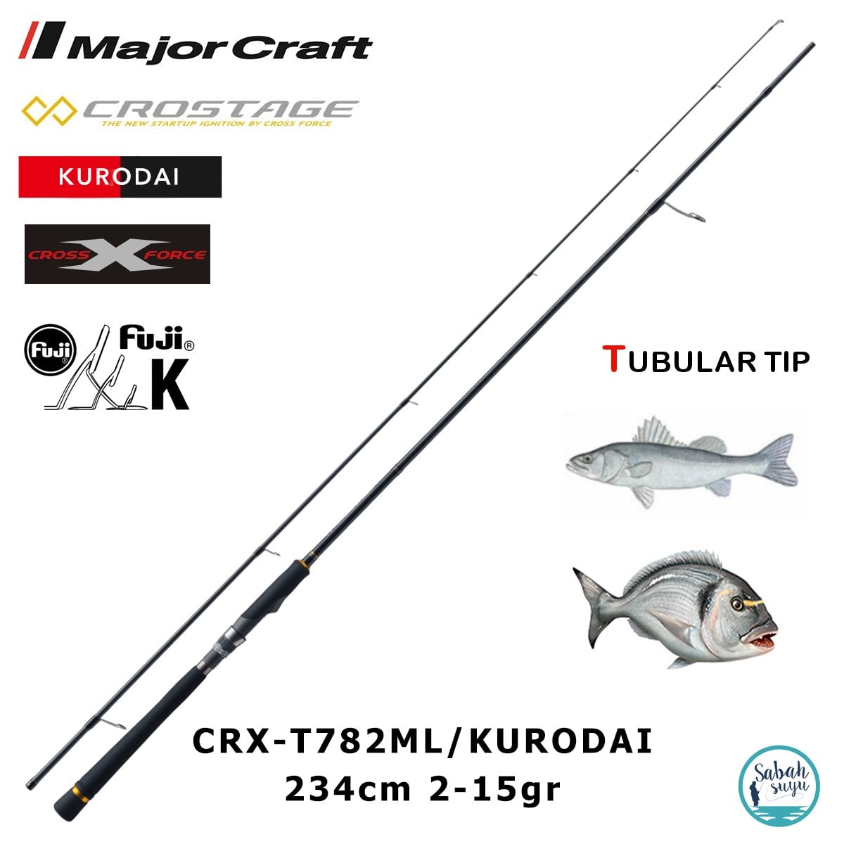 Major Craft Crostage CRX-T782ML/Kurodai 234cm 2-15gr (2P) LRF Kamış