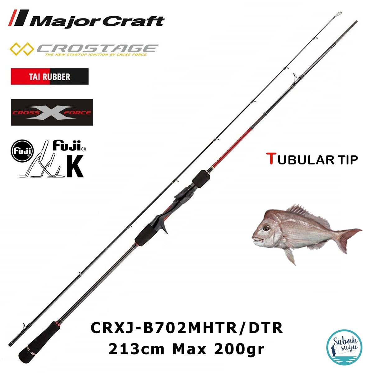 Major Craft Crostage CRXJ-B702MHTR/DTR 213cm Max 200gr (2P) Tetikli Tai Rubber Kamış