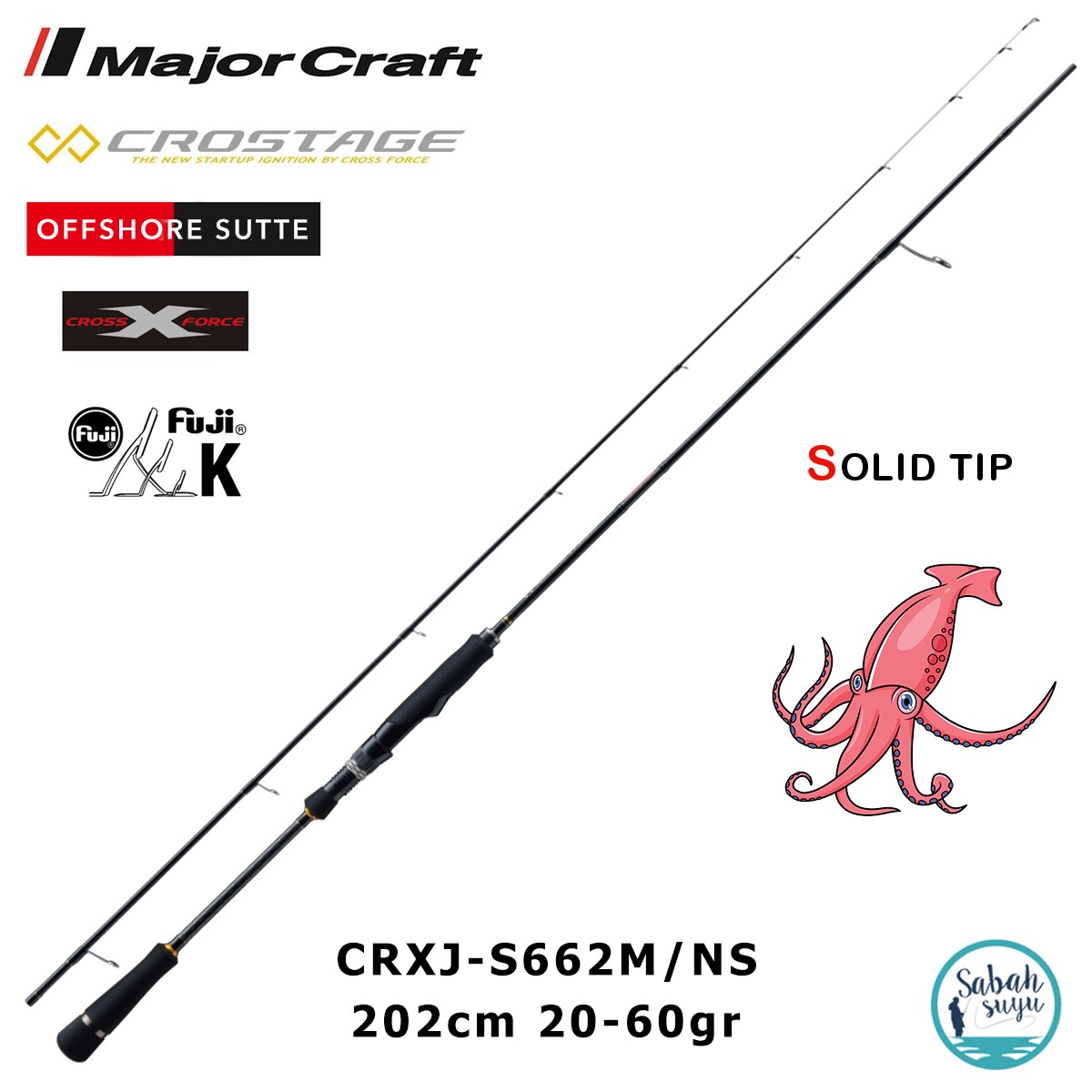 Major Craft Crostage CRXJ-S662M/NS Offshore Sutte 202cm 20-60gr (2P) Jigging Kamış