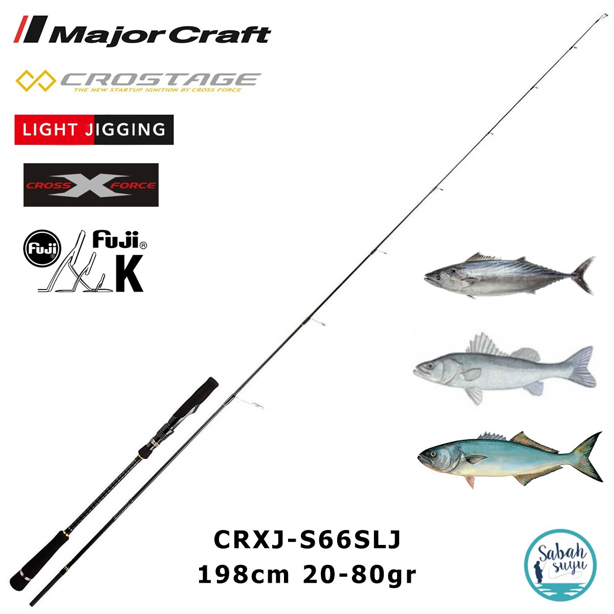 Major Craft Crostage CRXJ-S66SLJ 198cm 20-80gr (S2P) Light Jigging Kamış
