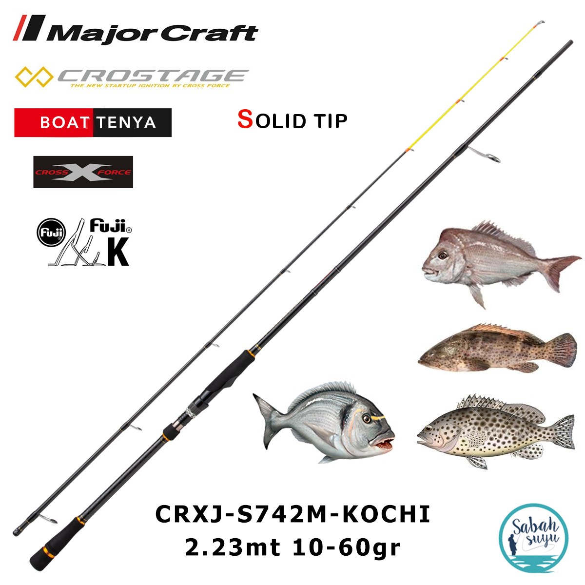 Major Craft Crostage CRXJ-S742M-KOCHI 2.23mt 10-60gr (2P) Tenya Jigging Kamış