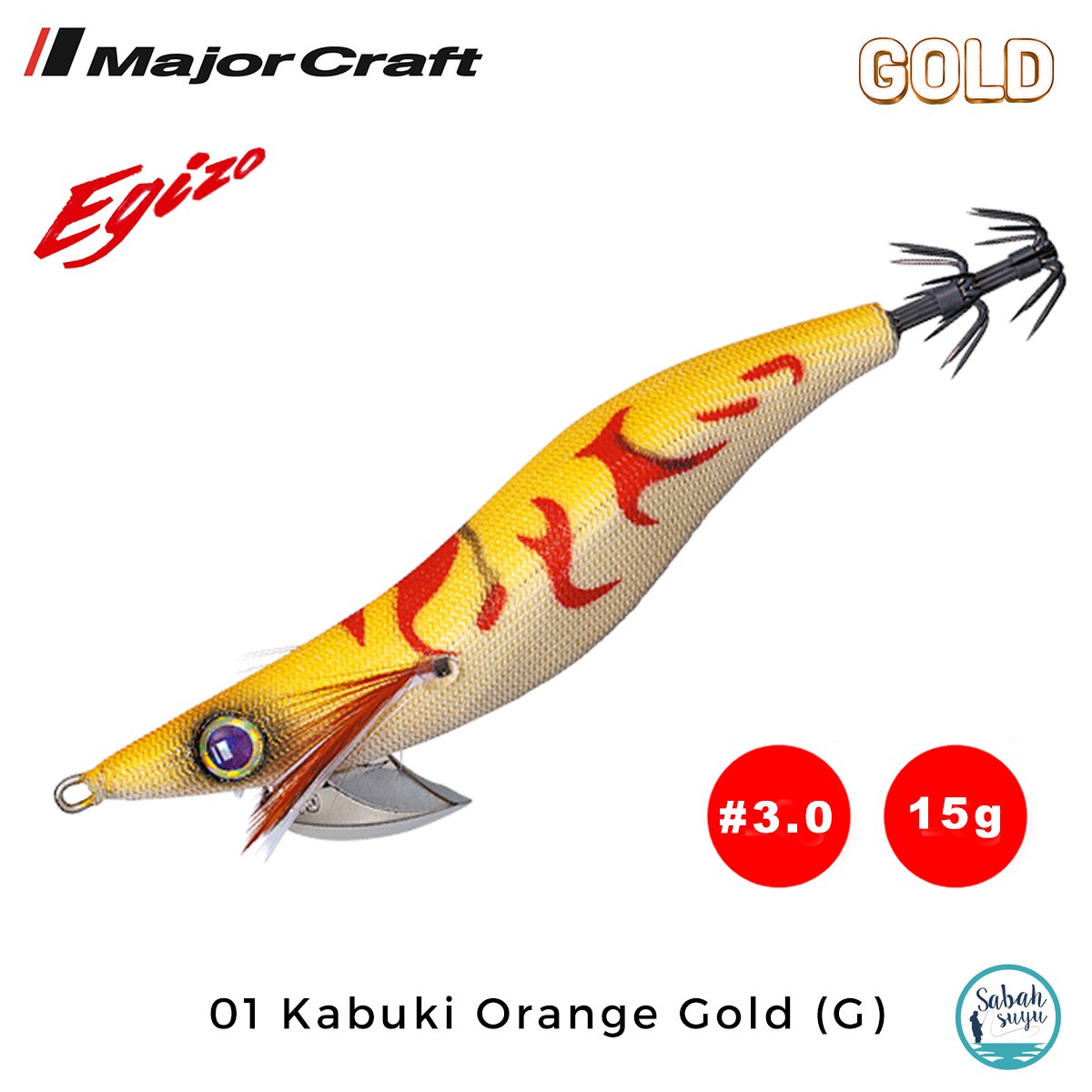 Major Craft Egi Sutte Kalamar Zokası EGZ-3.0 15gr #01 Kabuki Orange (G)