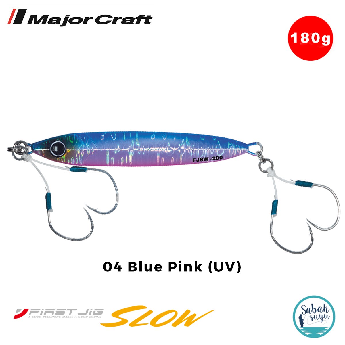 Major Craft First Jig Slow FJSW-180gr #04 Blue Pink (UV)